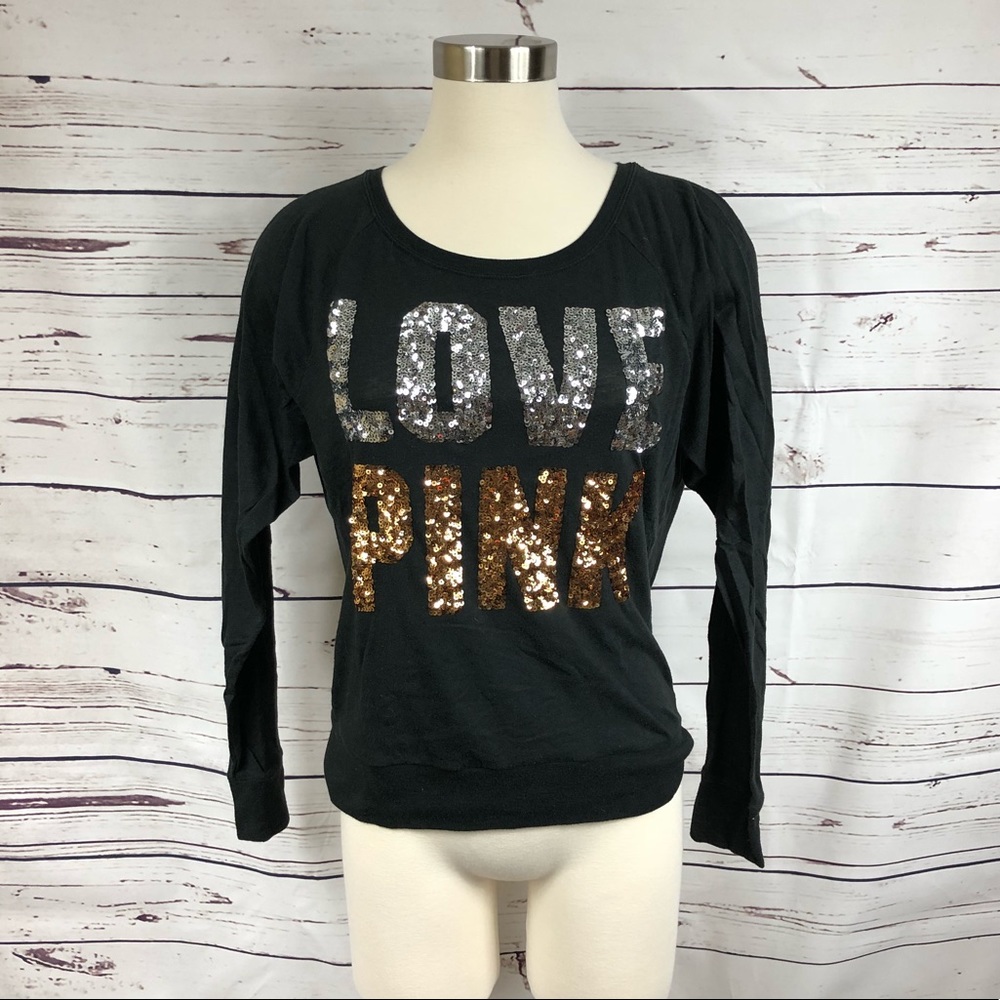 VS Black Sequin Long Sleeve